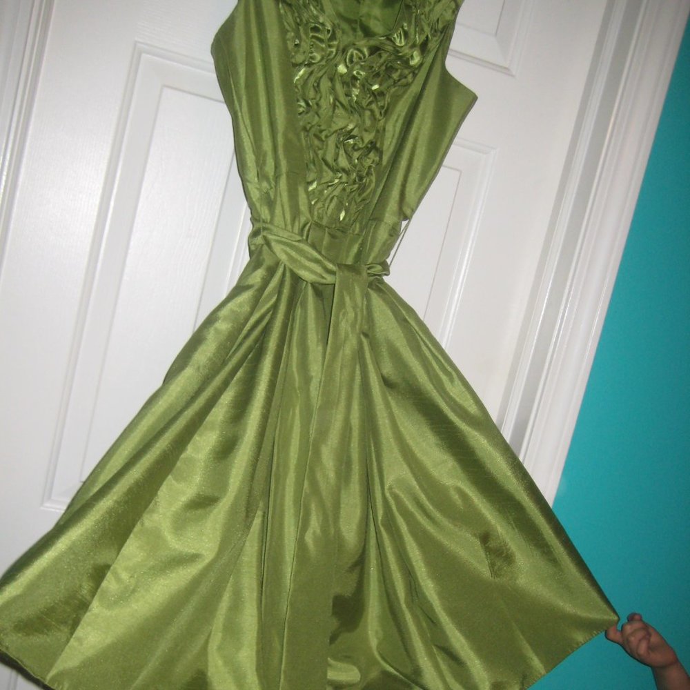 Green A line dress